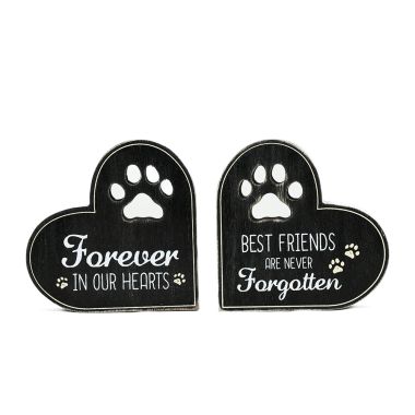 Click here to see Adams&Co 15860 15860 4x4x1 chunky wood shape (HEARTS/FRIENDS) multicolor  Fur Babies Collection