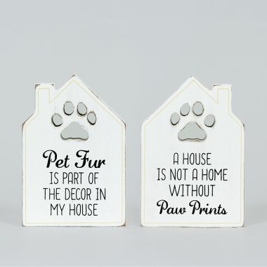 Click here to see Adams&Co 15859 15859 4x5x1 chunky wood shape (FUR/PAW) multicolor  Fur Babies Collection