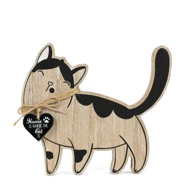 Click here to see Adams&Co 15858 15858 8x7x1.5 chunky wood shape (CAT) multicolor  Fur Babies Collection