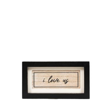 Click here to see Adams&Co 15881 15881 7x4x1.5 rvs wood frame sign (KEY/LOVE) multicolor  You & Me Collection