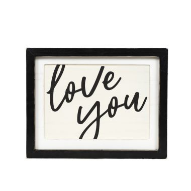 Click here to see Adams&Co 15878 15878 13x10x1.5 reversible wood frame sign (LOVE/ALWAYS) white, black  YOU & ME COLLECTION