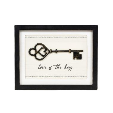 Click here to see Adams&Co 15877 15877 13x10x1.5 rvs wood frame sign (KEY/YOU) white, black  YOU & ME COLLECTION