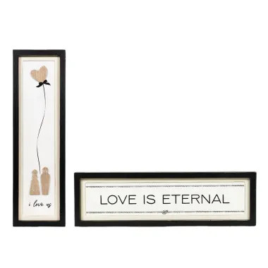 Click here to see Adams&Co 15876 15876 7x24x1.5 reversible wood frame sign (US/ETERNAL) multicolor  YOU & ME COLLECTION