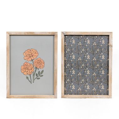 Click here to see Adams&Co 12662 12662 13x17x1.5 rvs wood frame sign (PATTERN/MARIGOLD) multicolor