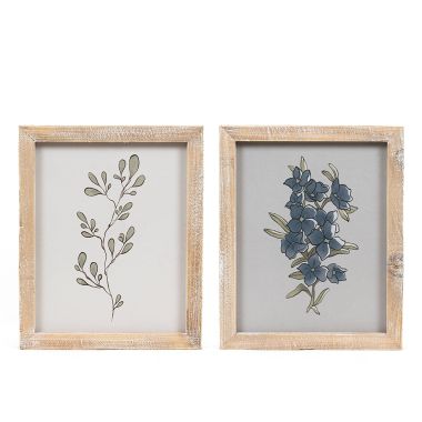 Click here to see Adams&Co 12660 12660 9x11x1.5 reversible wood frame sign (PLANT/PERIWINKLE) multicolor 