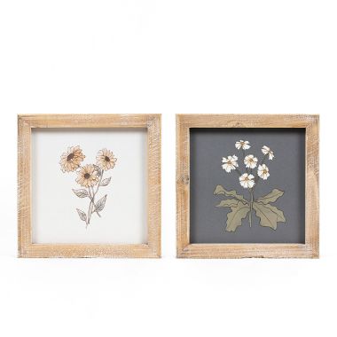 Click here to see Adams&Co 12659 12659 8x8x1.5 reversible wood frame sign (SUNFLOWER/DAISY) multicolor  