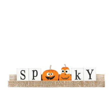 Click here to see Adams&Co 50550 50550 12x3x1.15 wood ledgie kit (SPOOKY) multicolor  Pumpkins & Sweets Col.