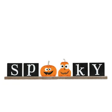 Click here to see Adams&Co 50548 50548 24x5x1.5 wood ledgie kit (SPOOKY) multicolor  Pumpkins & Sweets Col.