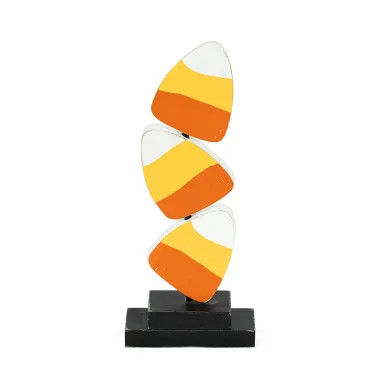 Click here to see Adams&Co 60302 60302 4x10x1.5 wood candy corn on stand, multicolor  Pumpkins & Sweets Col.