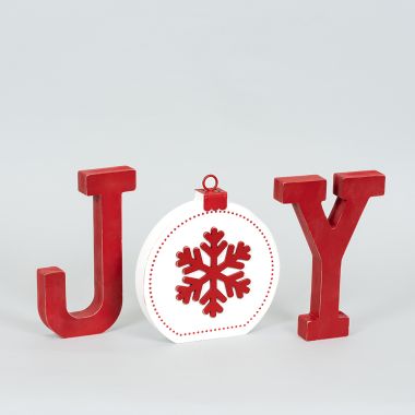 Click here to see Adams&Co 71421 71421 13x8x1.5 wood table sitter (JOY) multicolor  Santa Express Collection