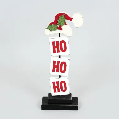 Click here to see Adams&Co 71384 71384 4x11x2 wood tabletop (HOHOHO) multicolor  Santa Express Collection