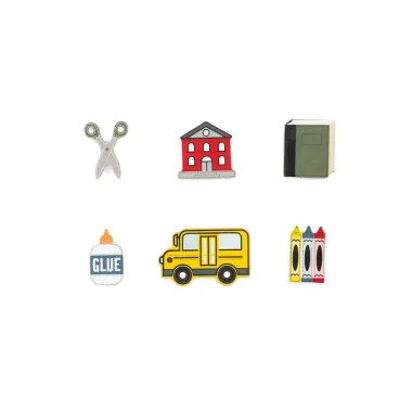 Click here to see Adams&Co 15872 15872 3x2x.25 wood shape s/6 (SCHOOL) multicolor  Letterboard Collection