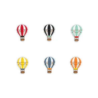 Click here to see Adams&Co 15871 15871 2x2x.25 wood shape s/6 (BALLOONS) multicolor  Letterboard Collection