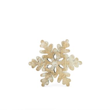Click here to see Adams&Co 71378 71378 5x5x1 mango cutout (SNOWFLAKE) natural, white  Sundara Collection