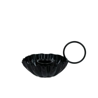 Click here to see Adams&Co 12648 12648 3x2.5x4 iron sampat candle holder, black  Sundara Collection
