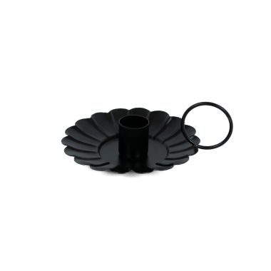 Click here to see Adams&Co 12651 12651 5x2x7 iron sampat candle holder, black  Sundara Collection