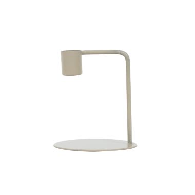 Click here to see Adams&Co 12655 12655 3.5x4x3.5 iron candle holder on stand, white  Sundara Collection