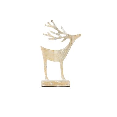 Click here to see Adams&Co 71380 71380 8x13x3 mango cutout (REINDEER) natural, white  Sundara Collection