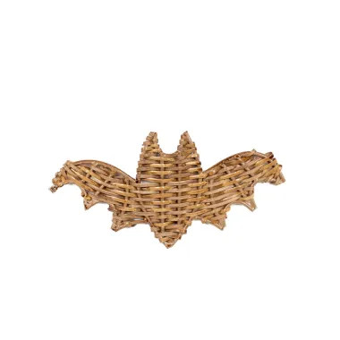 Click here to see Adams&Co 50525 50525 5x3 rattan bat ornament, natural  Rattan Collection