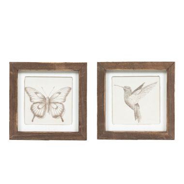 Click here to see Adams&Co 12694 12694 7x7x1.5 reversible wood frame sign (BIRD/BUTTERFLY) multicolor  Gileadensis Collection