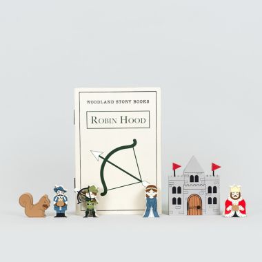 Click here to see Adams&Co 12700 12700 8x12x2.5 wood storybook 7 pc (ROBIN HOOD) multicolor  Woodland Story Book