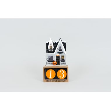 Click here to see Adams&Co 50546 50546 5x8x2.75 wood countdown house (SLEEPS) multicolor  Pumpkins & Sweets Col.