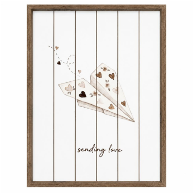 Click here to see Adams&Co 22440 22440 14.5 x 20 reversible wood frame sending love/pot of clovers & rainbow shiplap