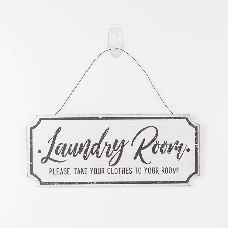 12 X 5 X 25 Hanging Wood Sign Laundry Room Please Take