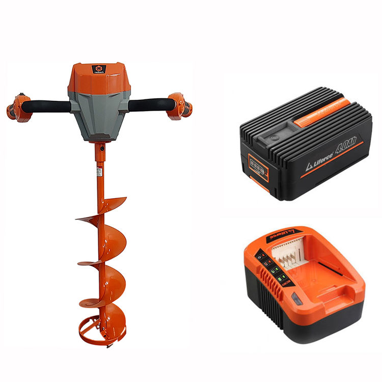 View 2 of Redback E808C-KIT4A Redback Flex Series 40V Ice Auger with 5A Charger & 4Ah Battery - E808C-KIT4A