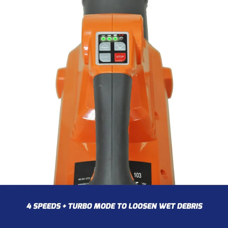 View 5 of  E435C Flex Series 40V Cordless Brushless Leaf Blower with 121-122 MPH Air Speed, 385 CFM Airflow, 4-Speed Control, and Turbo Mode, Tool Only - E435C