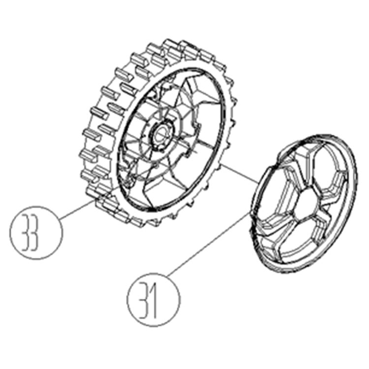 View 8 of MowRo RM24A-07 MowRo RM24A-07 Replacement Wheel Assembly for RM24