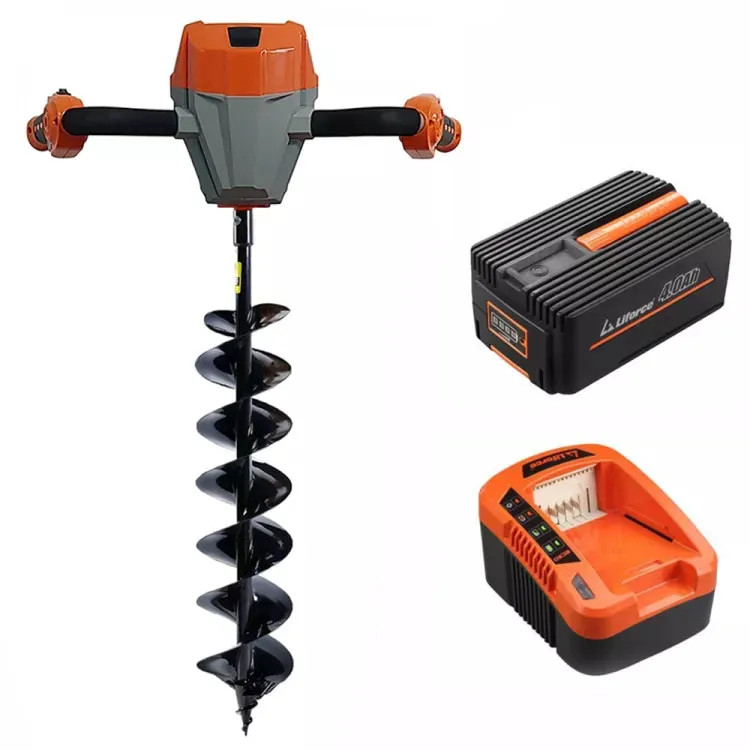 View 3 of  E808C-EKIT4A Flex Series 40V Cordless Earth Auger Kit with 4.0Ah Battery and 5A Fast Charger, 6