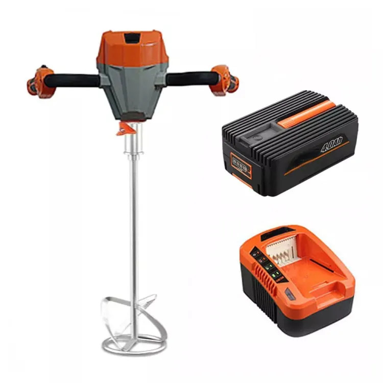 View 3 of  E808C-MKIT4A Flex Series 40V Cordless Mixing Auger Kit with 4.0Ah Battery and 5A Fast Charger, Stainless Steel Mix Blade, Brushless Motor, 250 RPM - E808C-MKIT4A