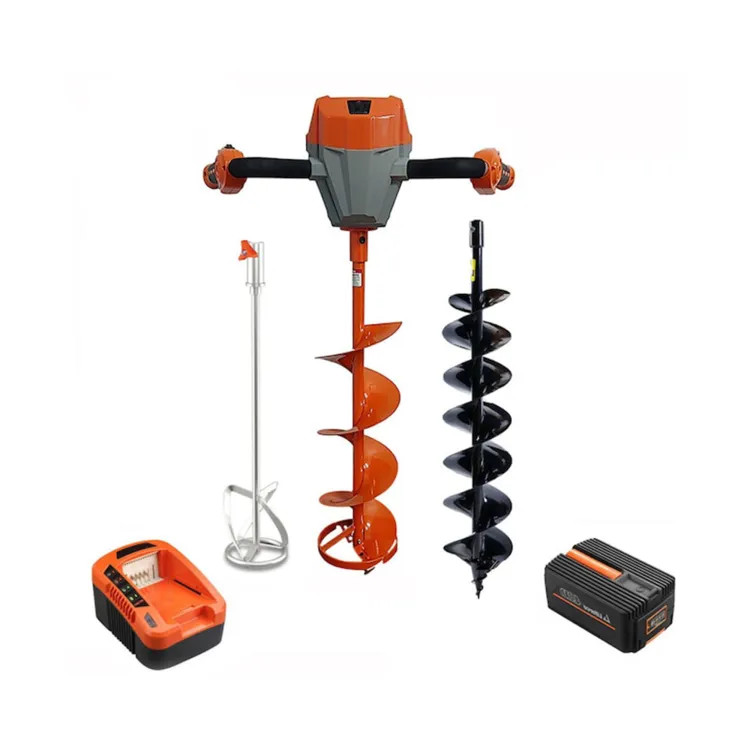View 3 of  E808C-3KIT4A Flex Series 40V Auger Head Kit w/ Earth Auger, Ice Auger, and Mixing Blade, Includes 4Ah Battery & Charger -  E808C-3KIT4A