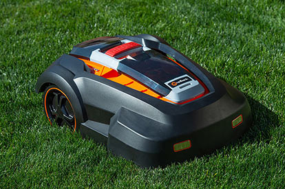 Showing the mowro mower on a nicely cut lawn